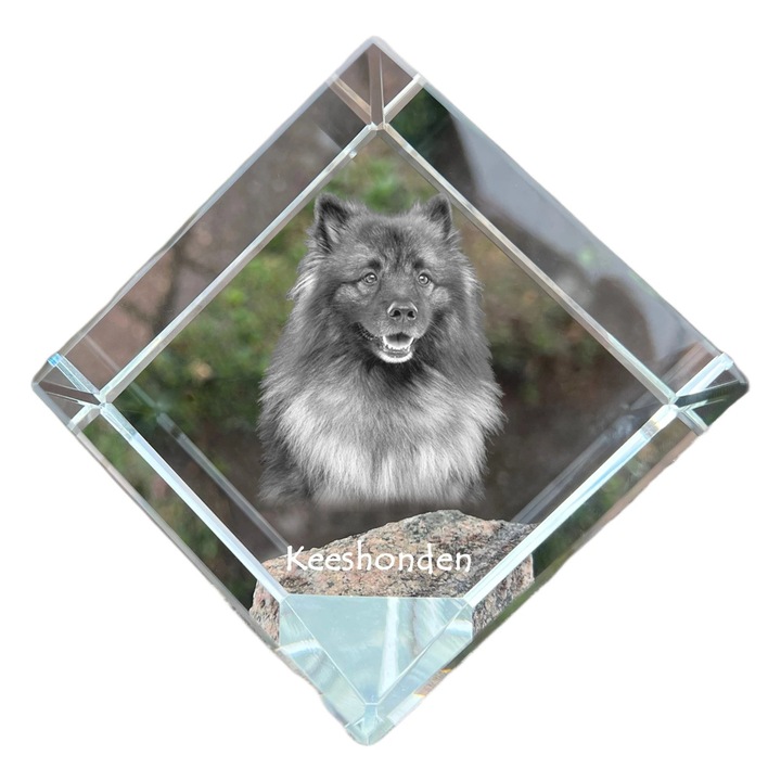 Cub din cristal, Art-Dog, personalizabil, 8x8x8cm, cu gravura animal, cadou elegant
