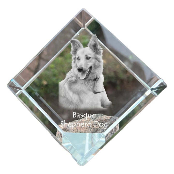 Kristály kocka, Art-Dog, személyre szabható, 8x8x8cm, állat gravírozással