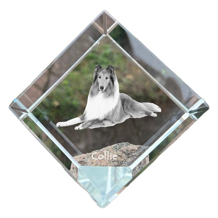Cub din cristal, Art-Dog, personalizabil, 8x8x8cm, cu gravura animal
