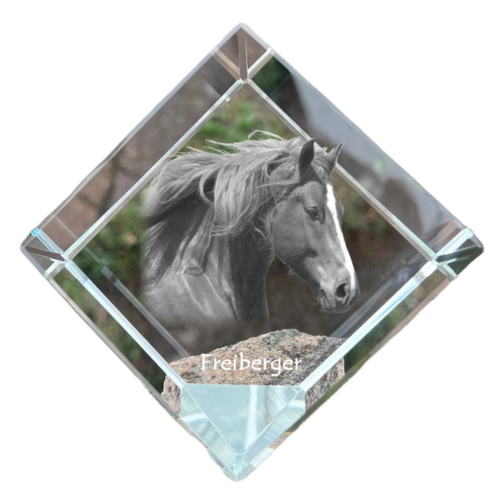 Cubica din cristal, Art-Dog, personalizabila, 8x8x8cm, transparenta