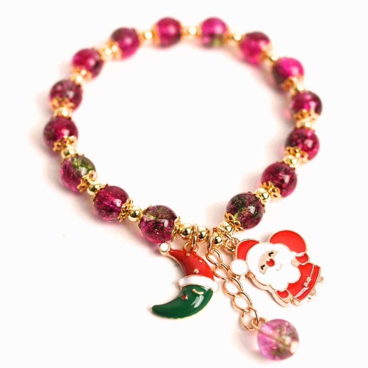 Bratara naturala turmalina multicolora 6mm - echilibru si energie pozitiva