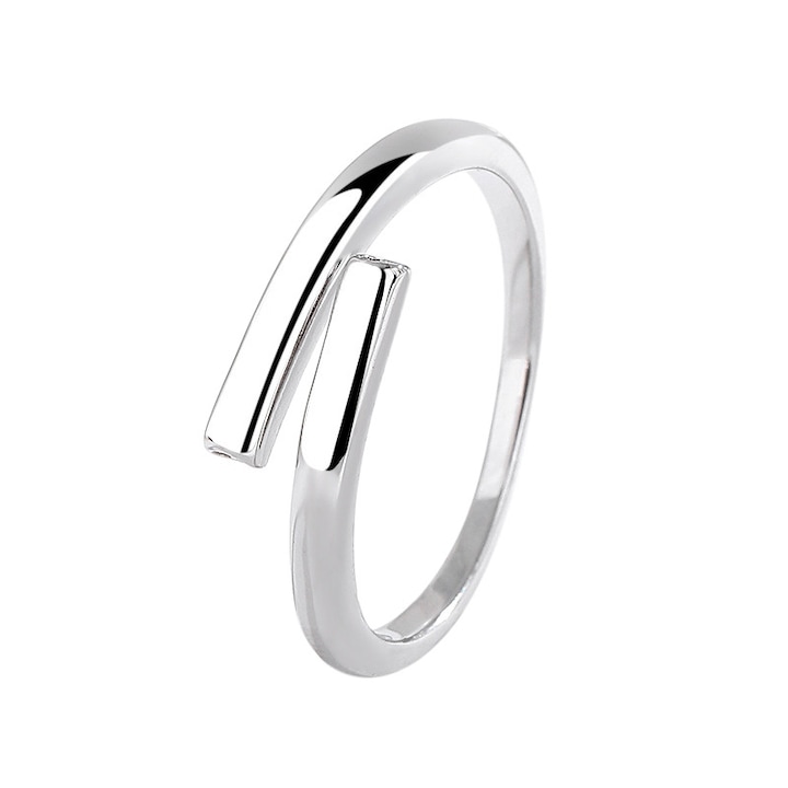 Inel Dama Argint 925 Minimalist Ajustabil, Inel Subtire Elegant Cu Bare Geometrice Moderne, Bijuterie Design Urban Contemporan Pentru Femei, Accesoriu Versatil Usor De Asortat Zilnic, Cadou Dragobete Si 8 Martie, Argintiu
