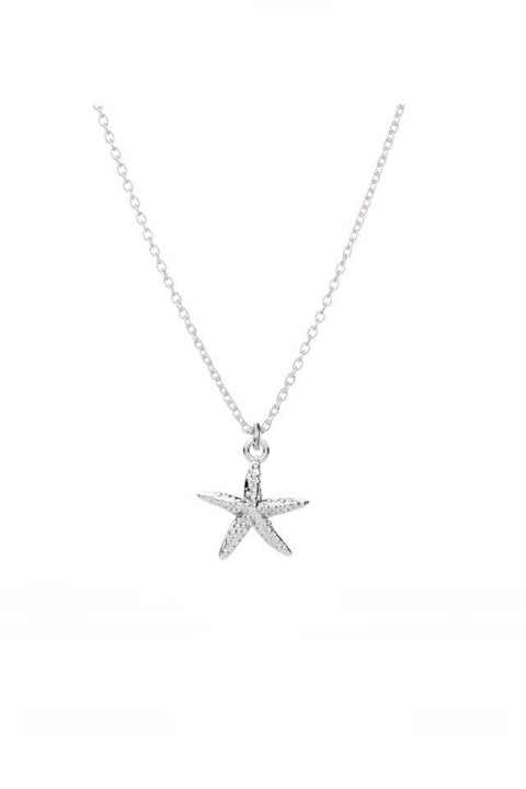 Lant din argint 925 Starfish cu pandantiv in forma de stea de mare, 45 cm