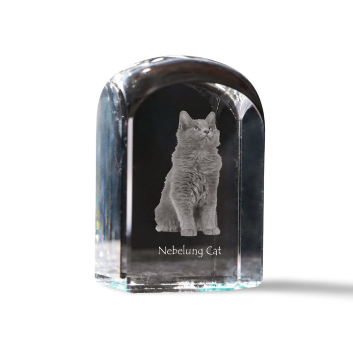 Kristály papírnehezék, Art-Dog, személyre szabott fényképpel, 10x6x6cm