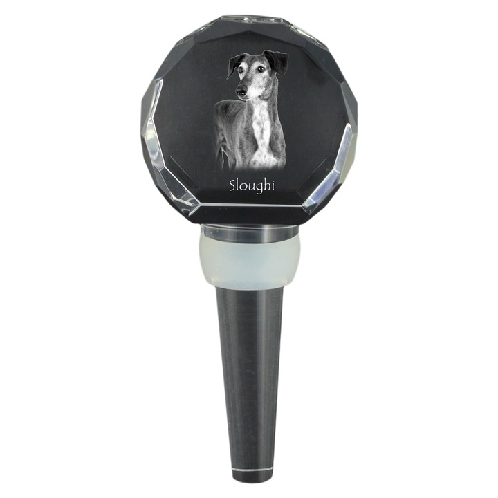Dop de sticla personalizat pentru vin, Art-Dog, cu imagine de animal, 10,3cm, cristal