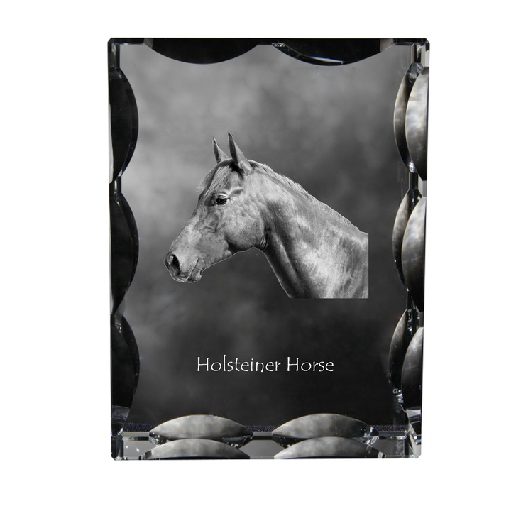 Rama foto din cristal, Art-Dog, personalizabila, 12x9x5cm, cu imaginea unui animal de companie