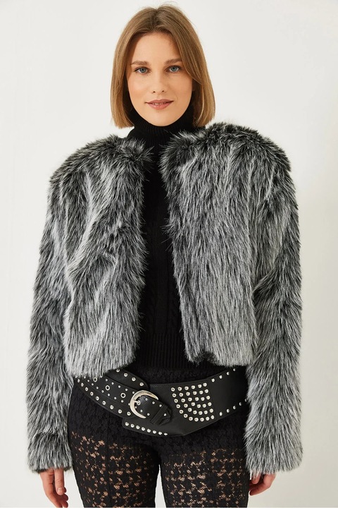 Geaca dama, HiCCUP, Blana artificiala, Gri