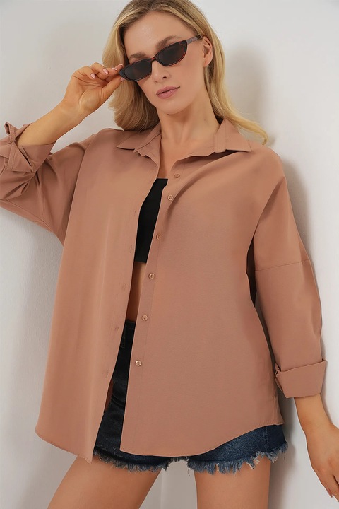 HiCCUP ing, tulmeretezett, pamut, barna, Barna, S