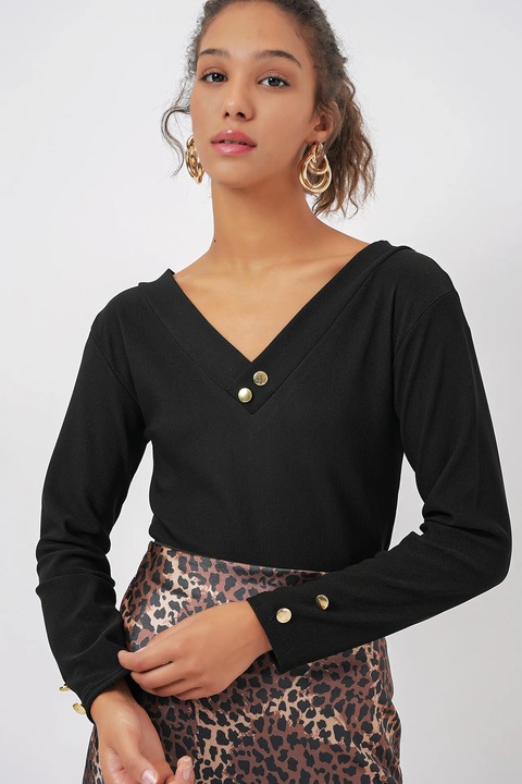 Bluza dama HiCCUP, poliester, negru