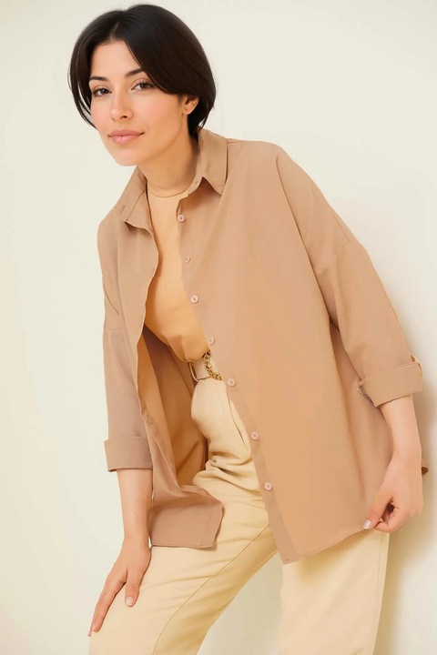 Noi ing, HiCCUP, laza szabasu, pamut, Barna, S