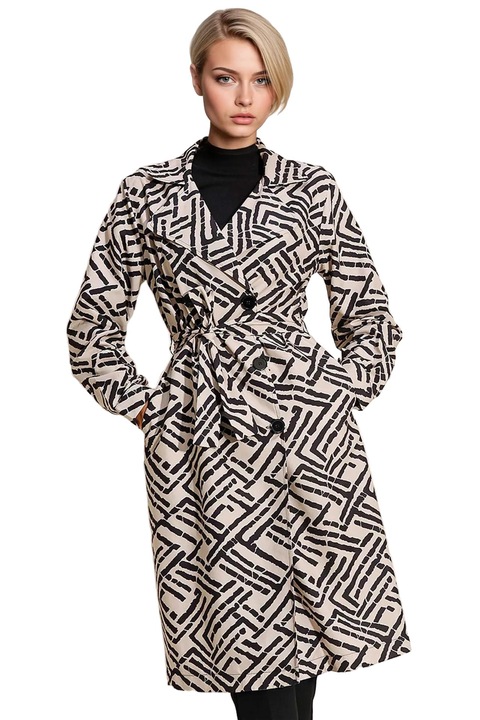 Дамски шлифер, HiCCUP, Бял, Полиестер