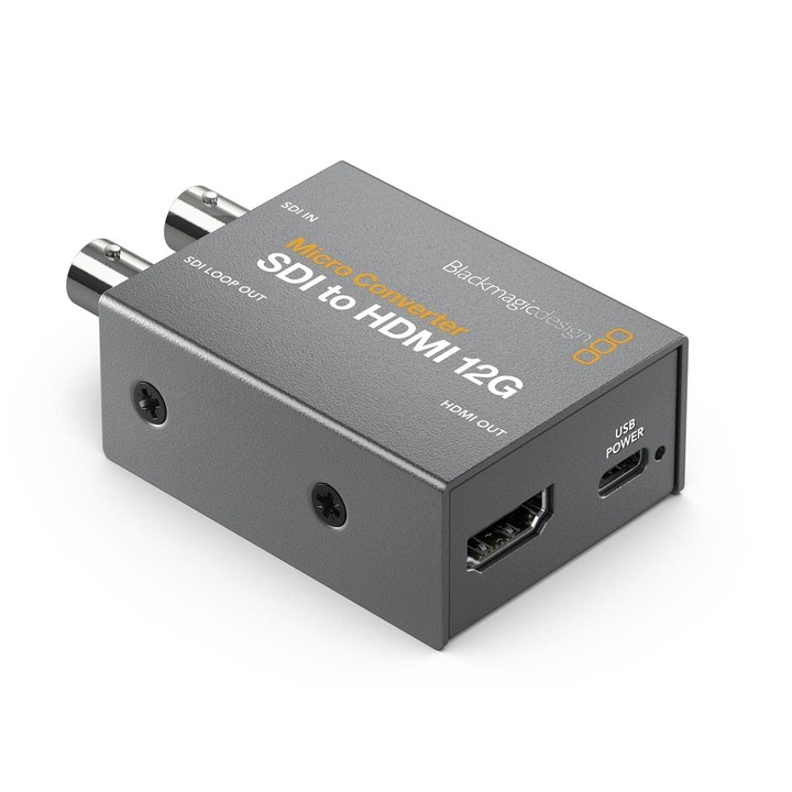 Média konverter, Blackmagic Design kétirányú SDI/HDMI 12G, kompakt, 12G-SDI támogatás, 2160p60