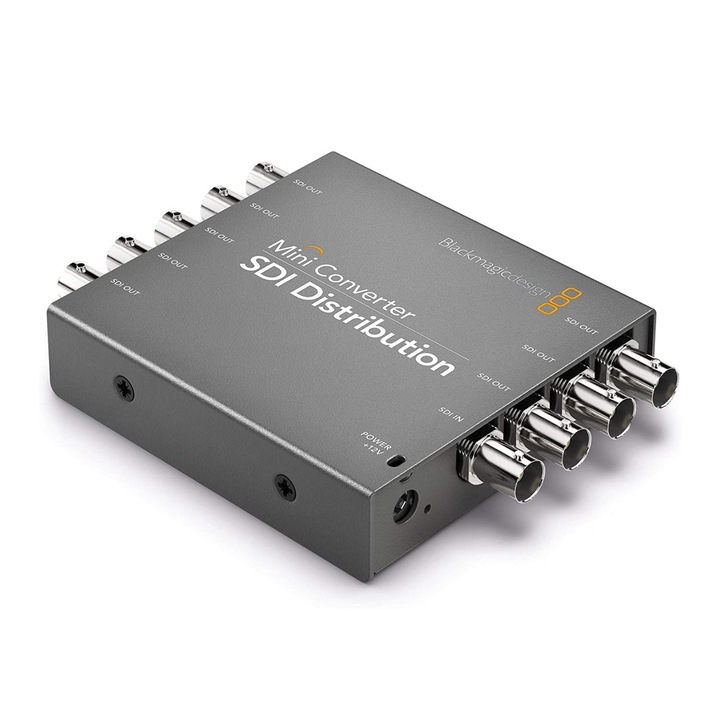 Média konverter, Blackmagic Design Mini Konverter SDI Elosztó, 1x SDI bemenet, 8x SDI kimenet, fém, 1080p60