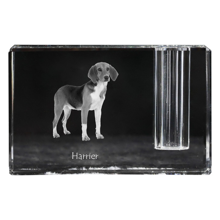 Suport pentru pix, Art-Dog, cristal, Harrier, 11x4x7cm