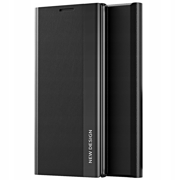 Etui pentru telefon, Hurtel, Sleep Case Pro, negru, functie suport, pentru Xiaomi Redmi Note 12 Pro+