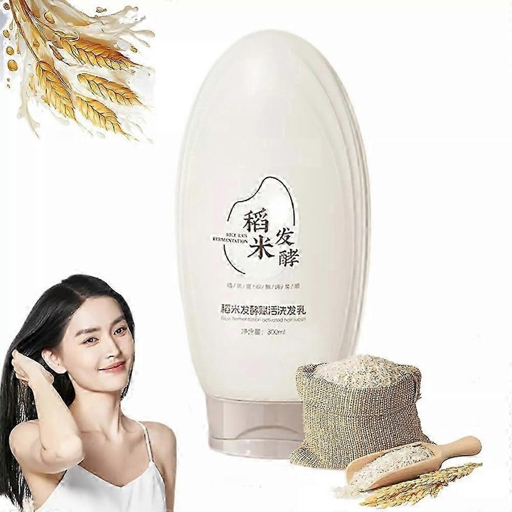 Masca de par din orez, 300ml, hidratanta, pentru par uscat si deteriorat