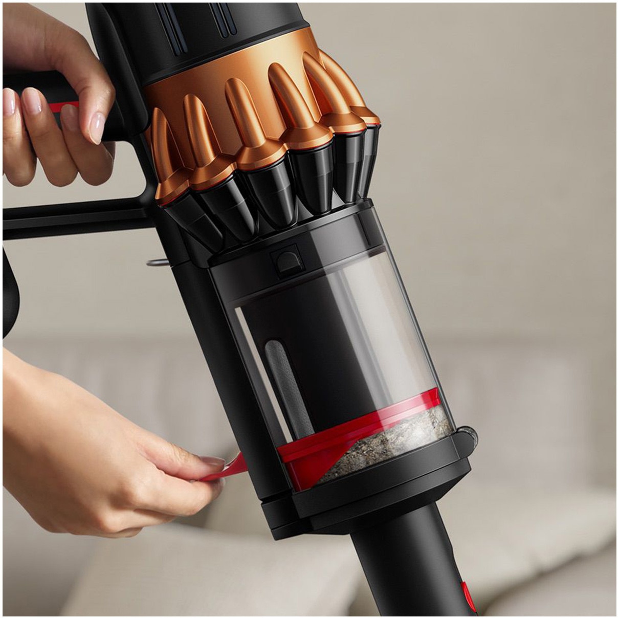 Aspirator vertical cu funcție de spălare Dyson V16 Piston Animal Submarine™ 492969-01, Matte black/Copper