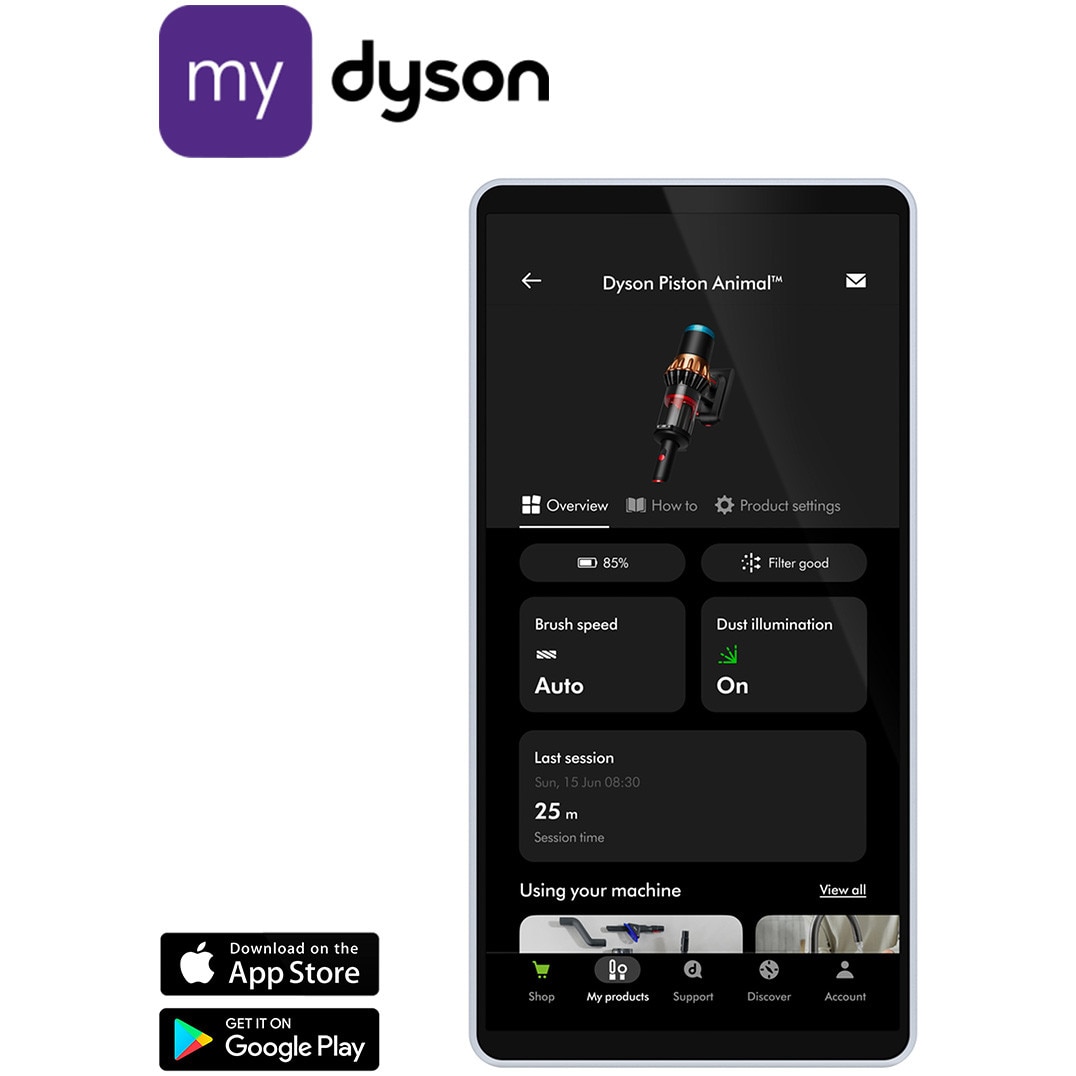 Aspirator vertical cu funcție de spălare Dyson V16 Piston Animal Submarine™ 492969-01, Matte black/Copper