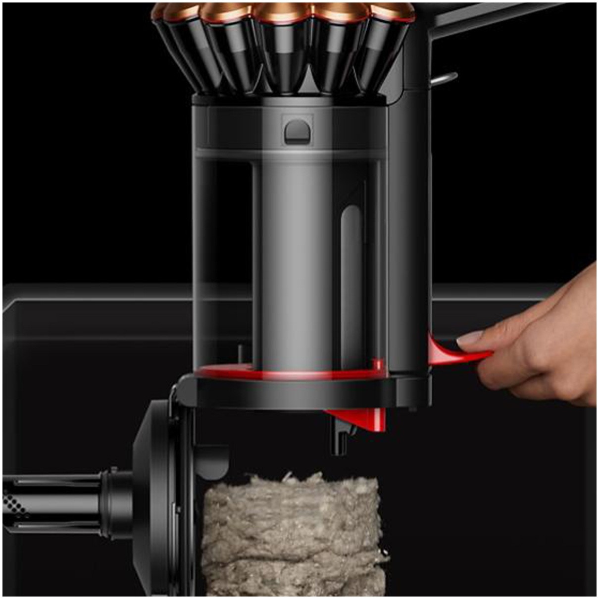 Aspirator vertical cu funcție de spălare Dyson V16 Piston Animal Submarine™ 492969-01, Matte black/Copper