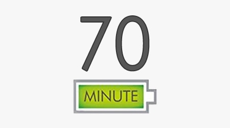Pana la 70 de minute de functionare