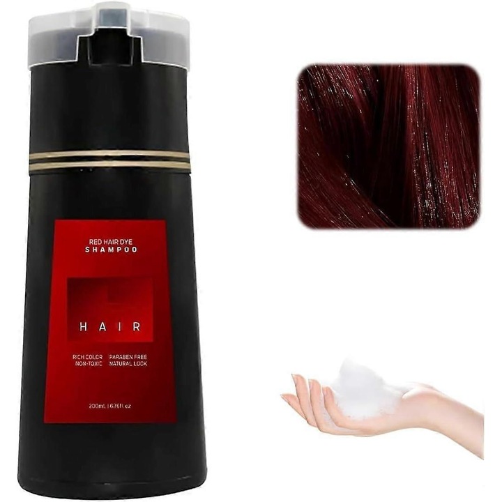 Sampon de par colorant instant, nuanta naturala, acoperire pentru par carunt, 250ml