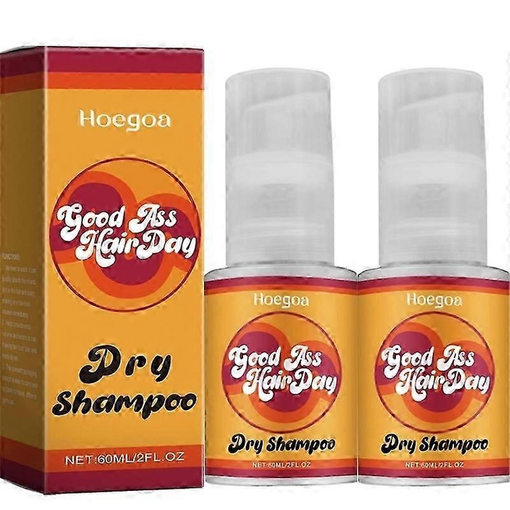 Spray uscat pentru par, Hoegoa 60ml, volum natural, control ulei, 4x4x14cm, set 2 bucati