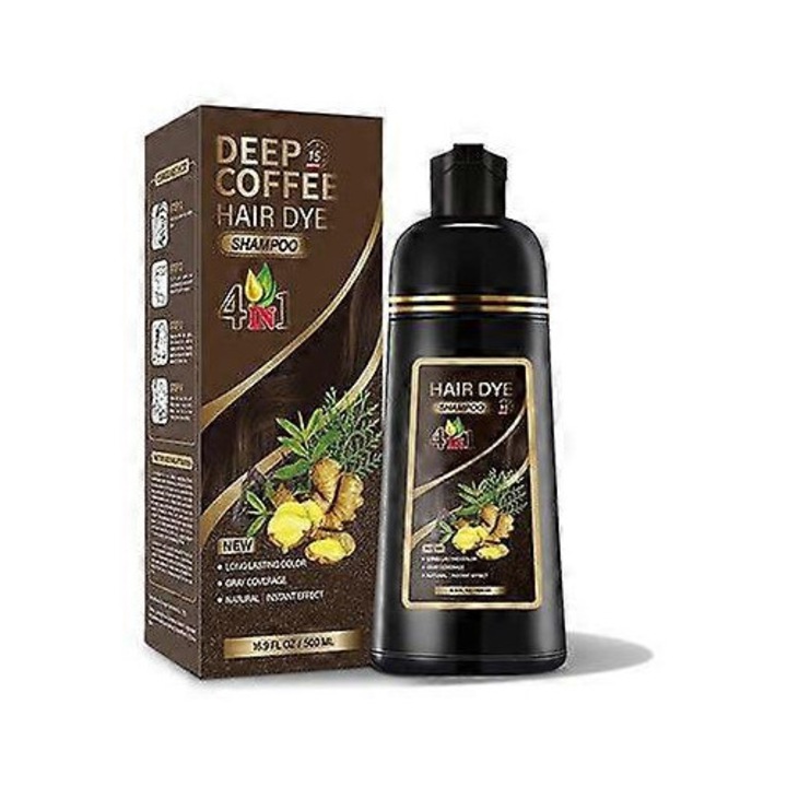 Sampon de par 3 in 1, acoperire gri, 500ml, negru