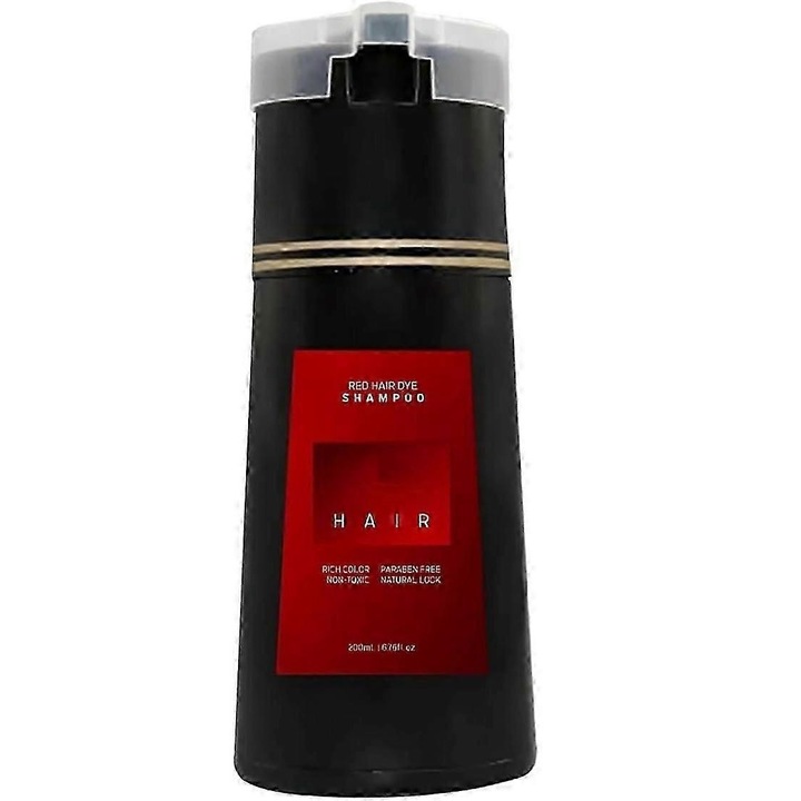 Sampon de par colorant instant, rosu, 250ml, pentru acoperirea firelor de par grise
