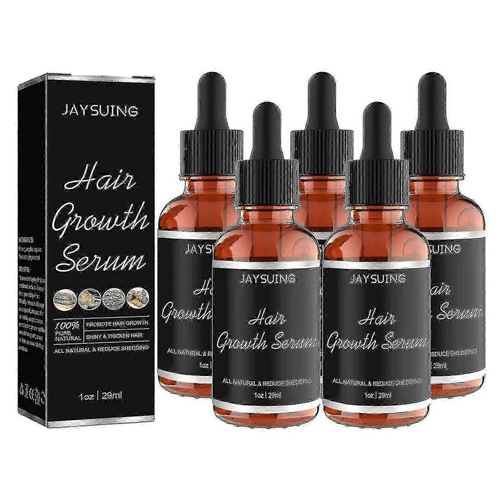 Serum de Crestere a Parului, 29ml, Revitalizeaza si Intareste Parul, Set de 5 bucati