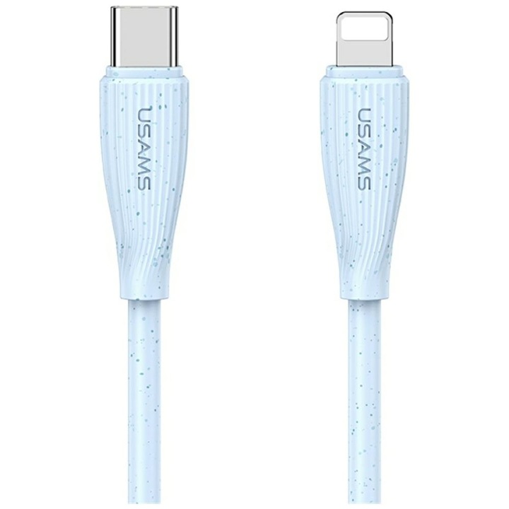 USAMS Green Series kábel SJ717 30W USB-C to Lightning 1m kék