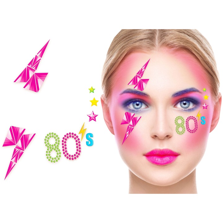 Set de stickere fata Disco anii 80, Fiestas Guirca, multicolor