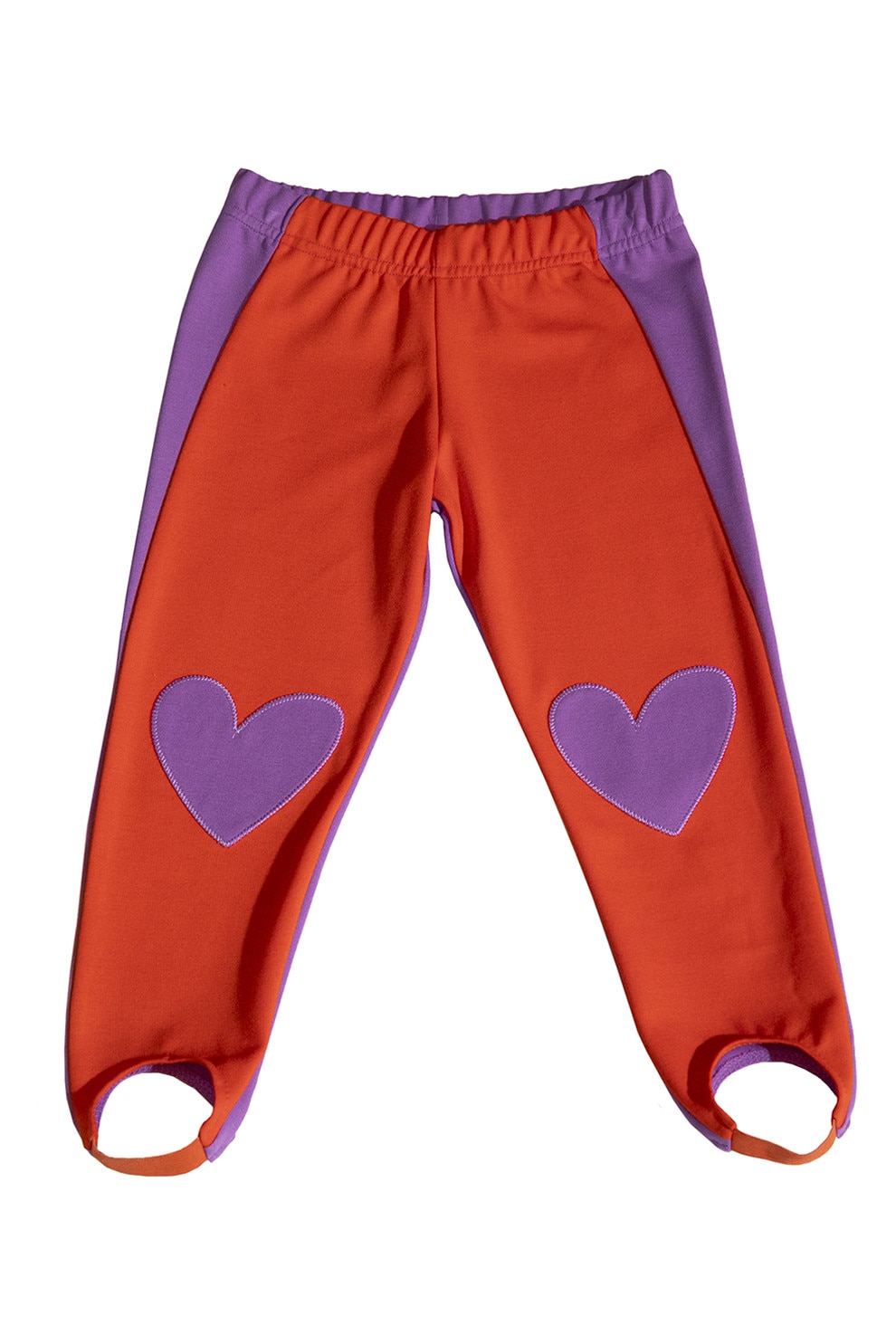 Agatha Ruiz De La Prada, Pantaloni cu inimi, Portocaliu, Violet, 110 CM