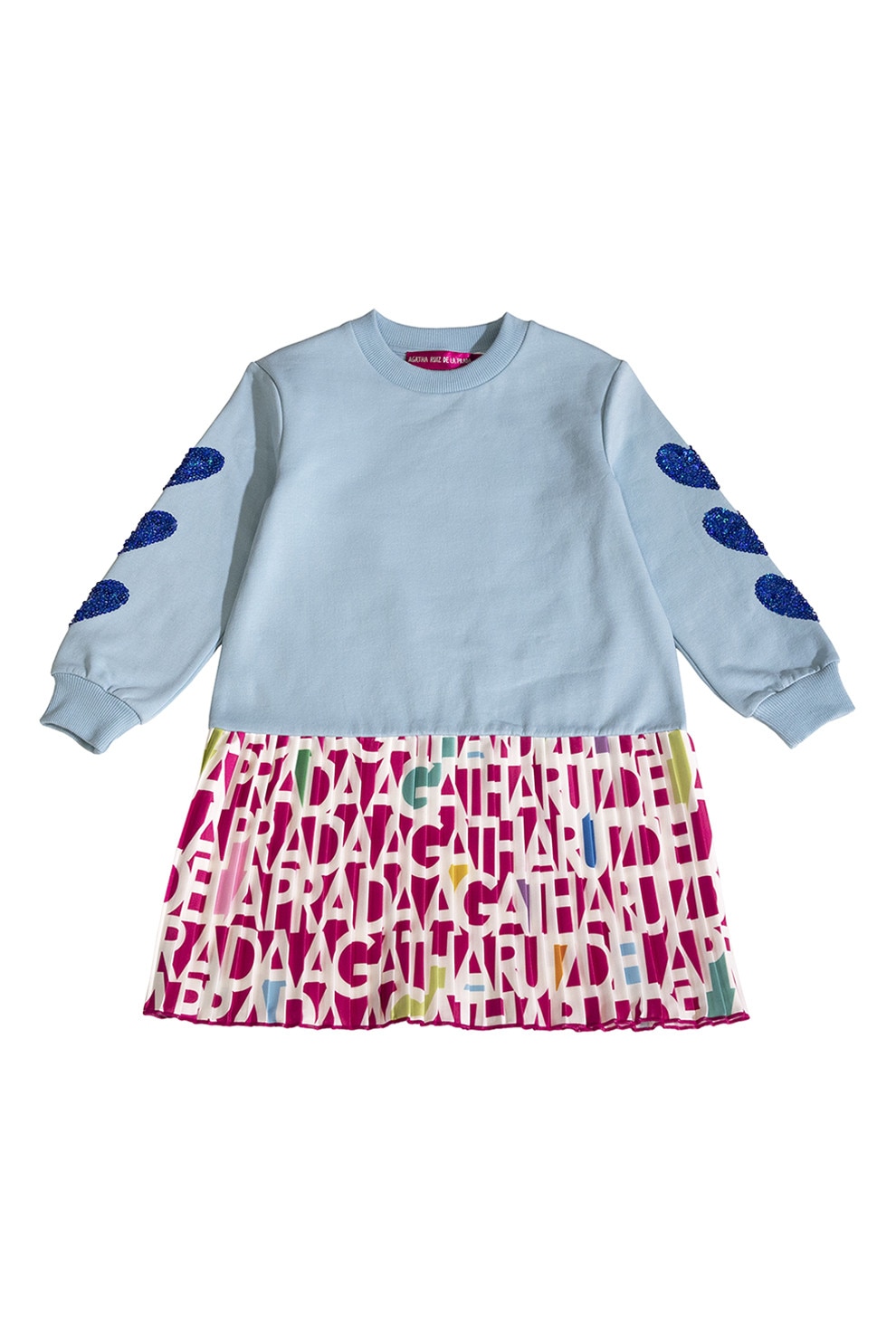 Agatha Ruiz De La Prada, Rochie cu imprimeu si maneci lungi, Multicolor, 116 CM