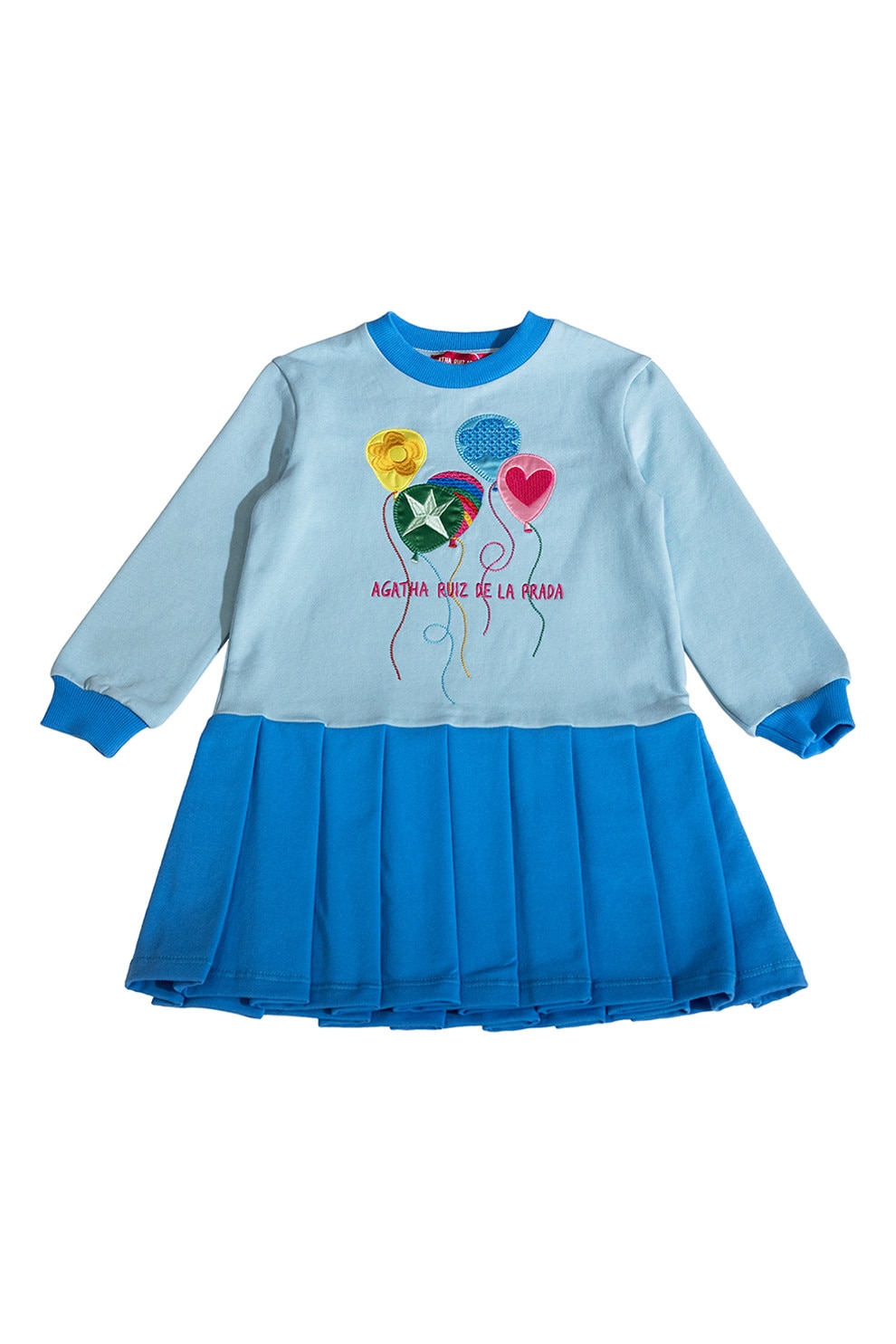 Agatha Ruiz De La Prada, Rochie cu pliuri si detalii brodate, Multicolor, 110 CM