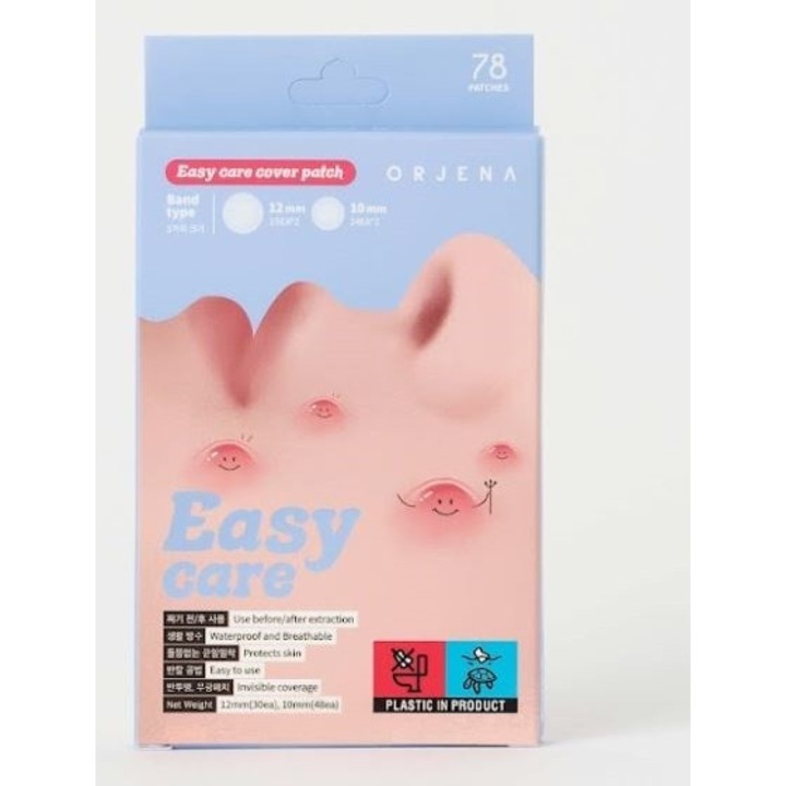 Plasturi acoperire imperfectiuni, Orjena, pentru piele sensibila, 78 bucati