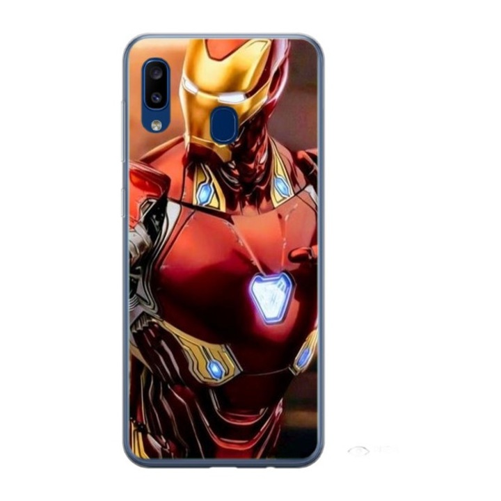 Husa personalizata HQ Print 360 de grad pentru Samsung Galaxy A20, Iron Man #1, S1D1M0102, Atlas