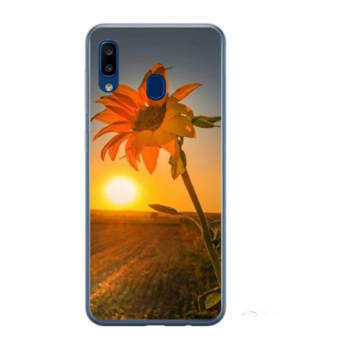 Husa personalizata HQ Print si Folie de Silicon pentru Samsung Galaxy A40, Sunflower #2, S1D1M0194, Atlas