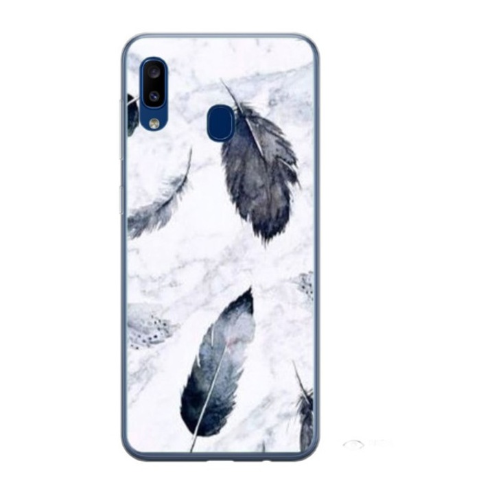Husa personalizata HQ Print si Folie de Silicon pentru Samsung Galaxy A40, Leaf Design #2, S1D1M0071, Atlas