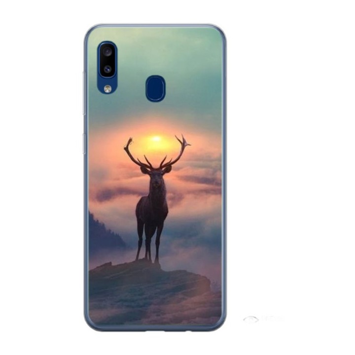 Husa personalizata HQ Print si Folie de Silicon pentru Samsung Galaxy A40, Antlers, S1D1M0303, Atlas