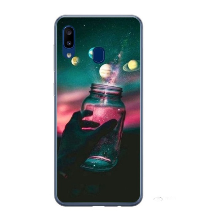 Husa personalizata HQ Print si Folie de Silicon pentru Samsung Galaxy A40, Colorful #10, S1D1M0369, Atlas