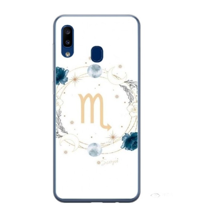 Husa personalizata HQ Print si Folie de Silicon pentru Samsung Galaxy A40, Zodiac Circle, S1D1M0349, Atlas