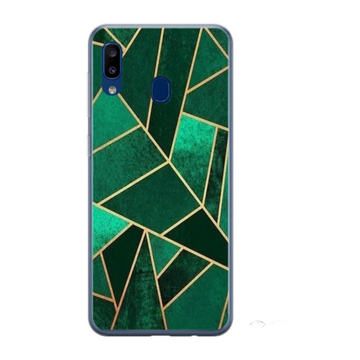 Husa personalizata HQ Print si Folie de Silicon pentru Samsung Galaxy A40, Emerald, S1D1M0287, Atlas