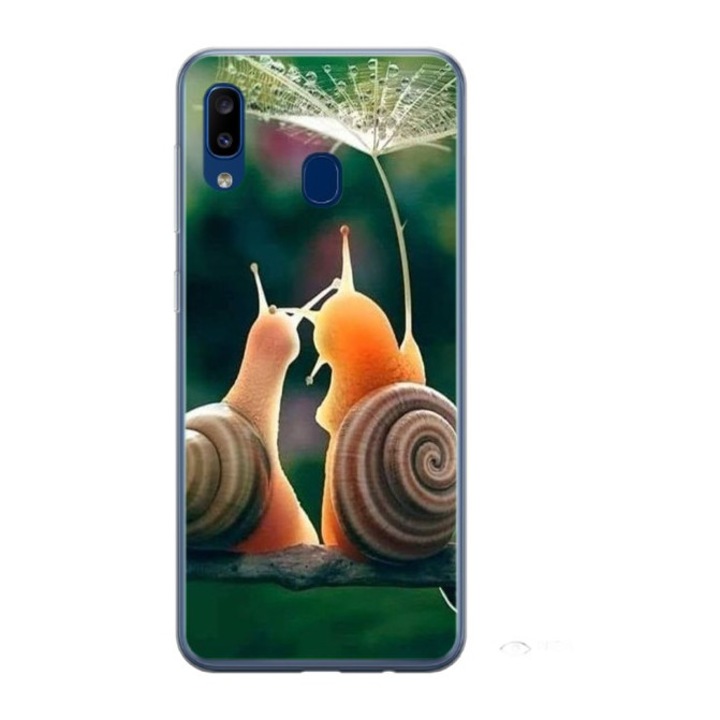 Husa personalizata HQ Print si Folie de Silicon pentru Samsung Galaxy A40, Snail, S1D1M0231, Atlas
