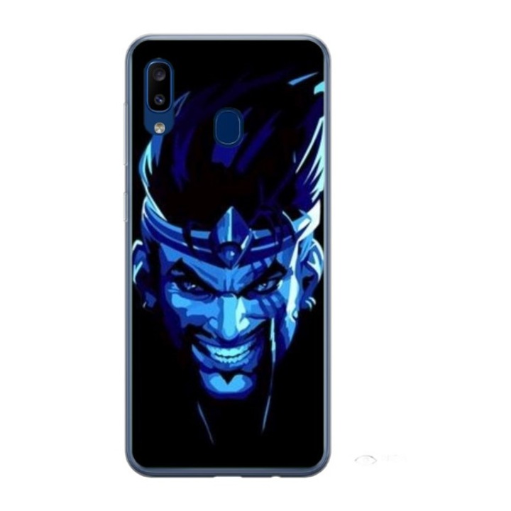 Husa personalizata HQ Print si Folie de Silicon pentru Samsung Galaxy A40, Blue King, S1D1M0305, Atlas