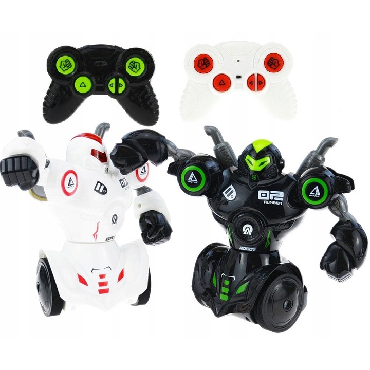 Роботи играчки Пегас, интерактивен комплект роботи със светлинни и звукови ефекти, 24x9x18см