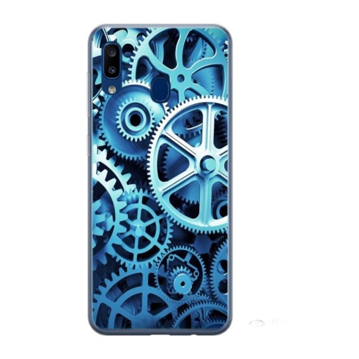 Husa personalizata HQ Print si Folie de Silicon pentru Samsung Galaxy A40, Clockwork, S1D1M0250, Atlas