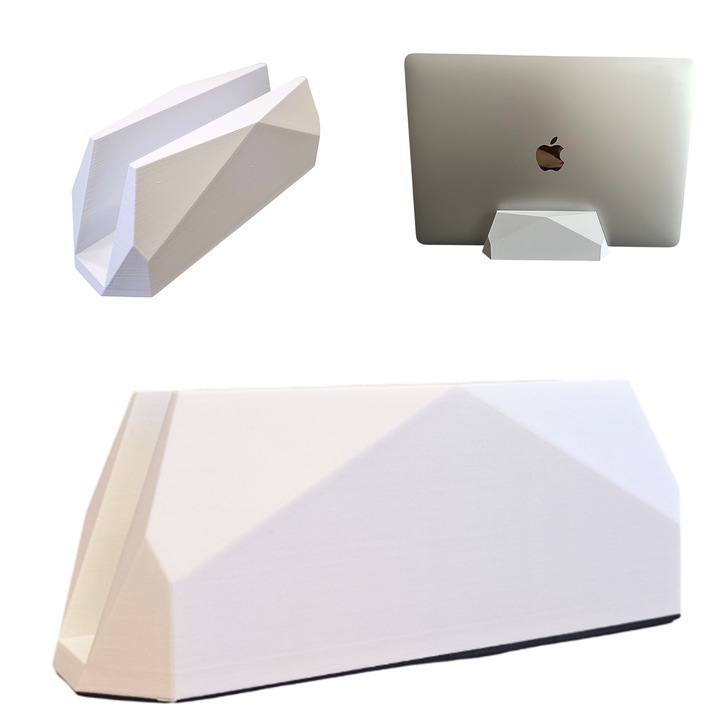 Suport vertical laptop 3D – design geometric modern