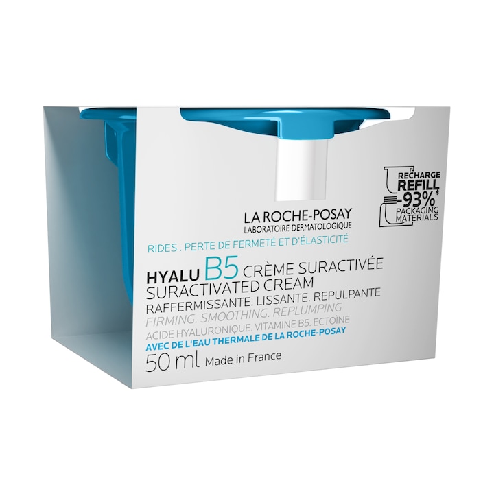 Rezerva reincarcare Crema Supra-Activata cu Acid Hialuronic, cu efect antirid, Hyalu B5, La Roche-Posay, 50 ml