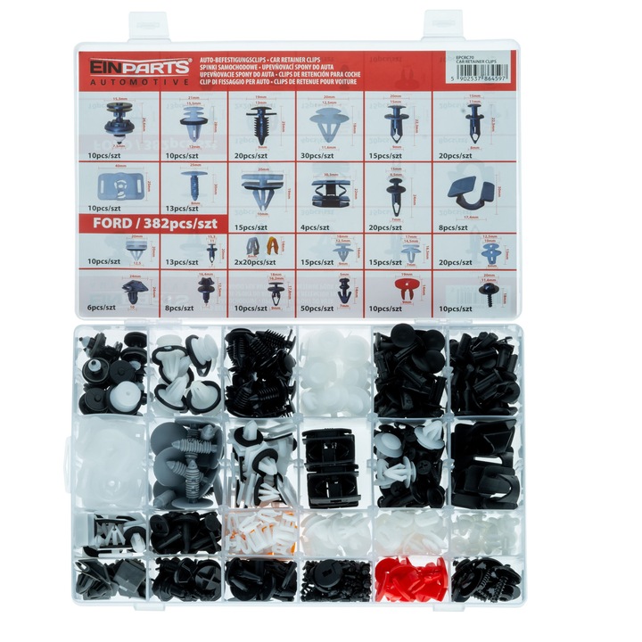 Set pini si cleme dedicate Ford, 382 piese, EinParts Automotive
