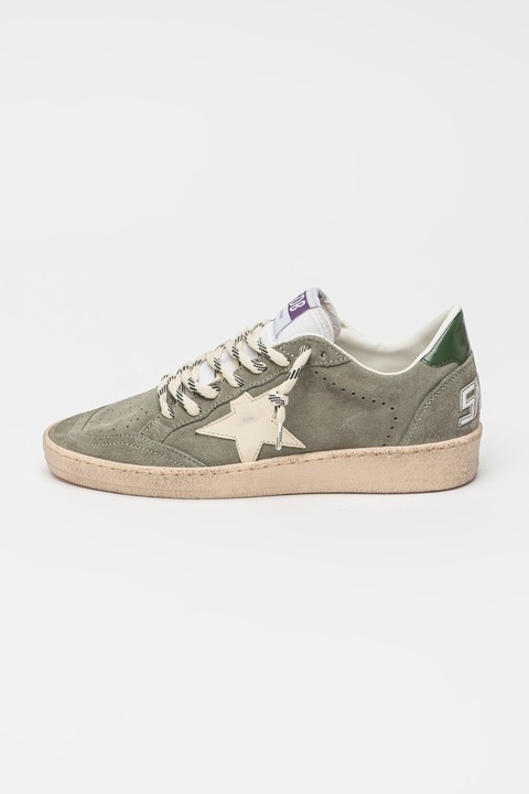 GOLDEN GOOSE, Велурени спортни обувки Ball Star, Бледозелен, 40